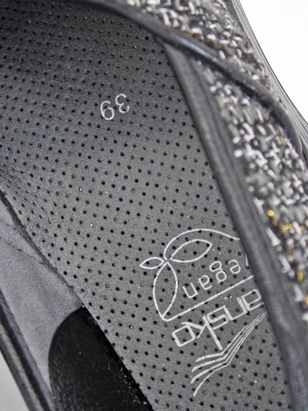 Dansko Women's Gray/Black Vegan Pro Chenille Clog - Picture 9 of 10